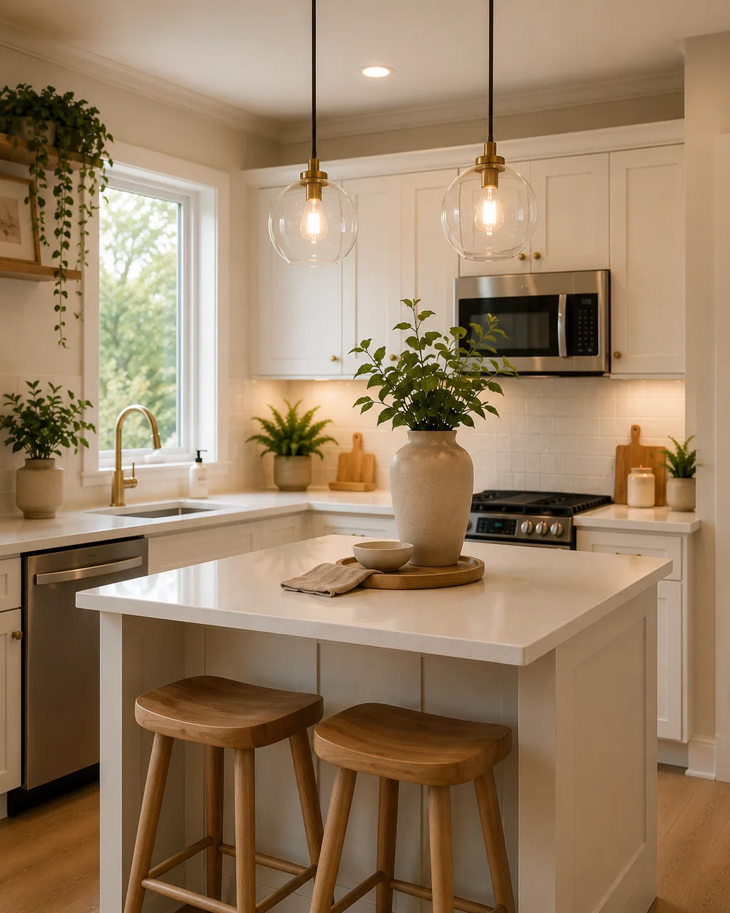 An inviting, organised kitchen — illustrative interior